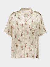 Valentino Garavani Butter Silk Bowling Shirt Floral Print