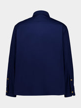 Valentino Garavani Cobalt Blue Shirt Jacket with Vgold