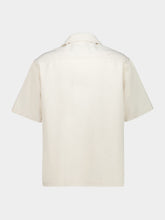 Valentino Garavani Ivory Denim Bowling Shirt with Vgold