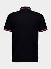 Valentino Garavani Black Piqué Polo Shirt with Vlogo Patch