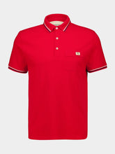 Valentino Garavani Red Piqué Polo with VLogo Patch