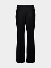 Valentino Garavani Black Wool Slim-Fit Trousers with Cuffs