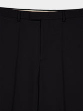 Valentino Garavani Black Wool Slim-Fit Trousers with Cuffs