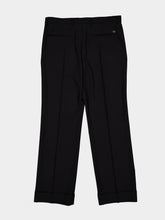 Valentino Garavani Black Wool Slim-Fit Trousers with Cuffs