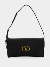 Valentino Garavani Black DeVain Small Nappa Shoulder Bag