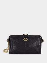 Valentino Garavani Black Panthea Nappa Leather Shoulder Bag
