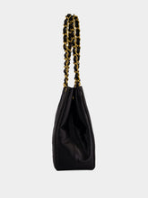 Valentino Garavani Black Laseine Nappa Leather Shopping Bag