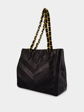 Valentino Garavani Black Laseine Nappa Leather Shopping Bag
