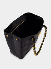 Valentino Garavani Black Laseine Nappa Leather Shopping Bag