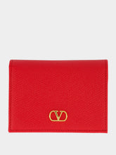 Valentino Garavani Rouge Calf Leather VLogo Wallet