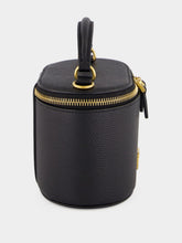 Valentino Garavani Black VLogo Signature Mini Vanity Bag in Grainy Calfskin