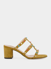 Valentino Garavani Havana Beige Rockstud Suede Sandals