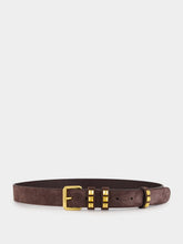 Valentino Garavani Brown Flaneuse Suede Belt