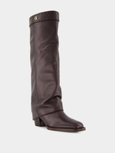 Fendi Brown Leather High-Heeled Boots