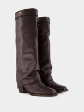 Fendi Brown Leather High-Heeled Boots