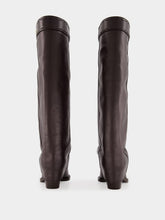 Fendi Brown Leather High-Heeled Boots