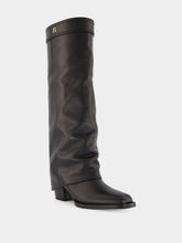 Fendi Minerva Black Leather Knee-High Boots