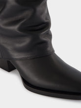 Fendi Minerva Black Leather Knee-High Boots