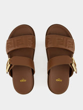 Fendi Brown Feel FF Nappa Sandals