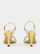 Fendi Multicolour Metallic FFold Ayers Sandals