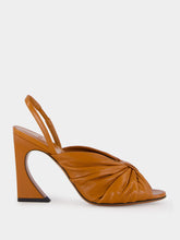 Fendi Tan Arco Nappa Slingback Heels