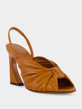 Fendi Tan Arco Nappa Slingback Heels