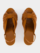 Fendi Tan Arco Nappa Slingback Heels