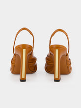Fendi Tan Arco Nappa Slingback Heels