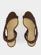 Fendi Brown Arco Braided Leather Sandals
