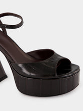 Fendi Brown Leather Platform Sandals