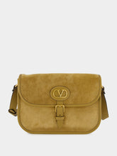 Valentino Garavani Havana Beige Antibes Suede Shoulder Bag