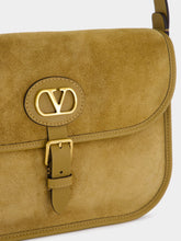 Valentino Garavani Havana Beige Antibes Suede Shoulder Bag