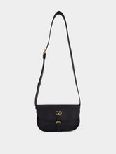 Valentino Garavani Black Antibes Small Calfskin Shoulder Bag