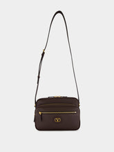 Valentino Garavani Oak Brown Leather Camera Bag