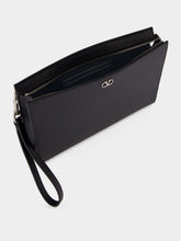 Valentino Garavani Black Leather Valentino Garavani Pouch