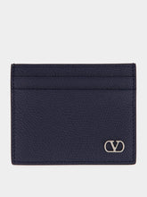 Valentino Garavani Marine Blue VLogo Card Holder