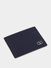 Valentino Garavani Marine Blue VLogo Card Holder