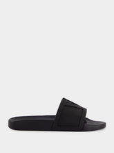 Valentino Garavani Black VLogo Pool Slides