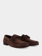Valentino Garavani Brown Suede Palm Avenue Loafers
