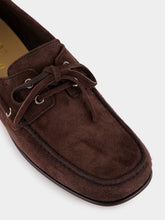 Valentino Garavani Brown Suede Palm Avenue Loafers
