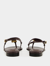 Fendi Dark Purple FFold Ayers Flip-Flops