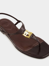 Fendi Dark Purple FFold Ayers Flip-Flops