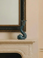 Jean Roger Peacock Blue Dolphin Ceramic Candle Holder