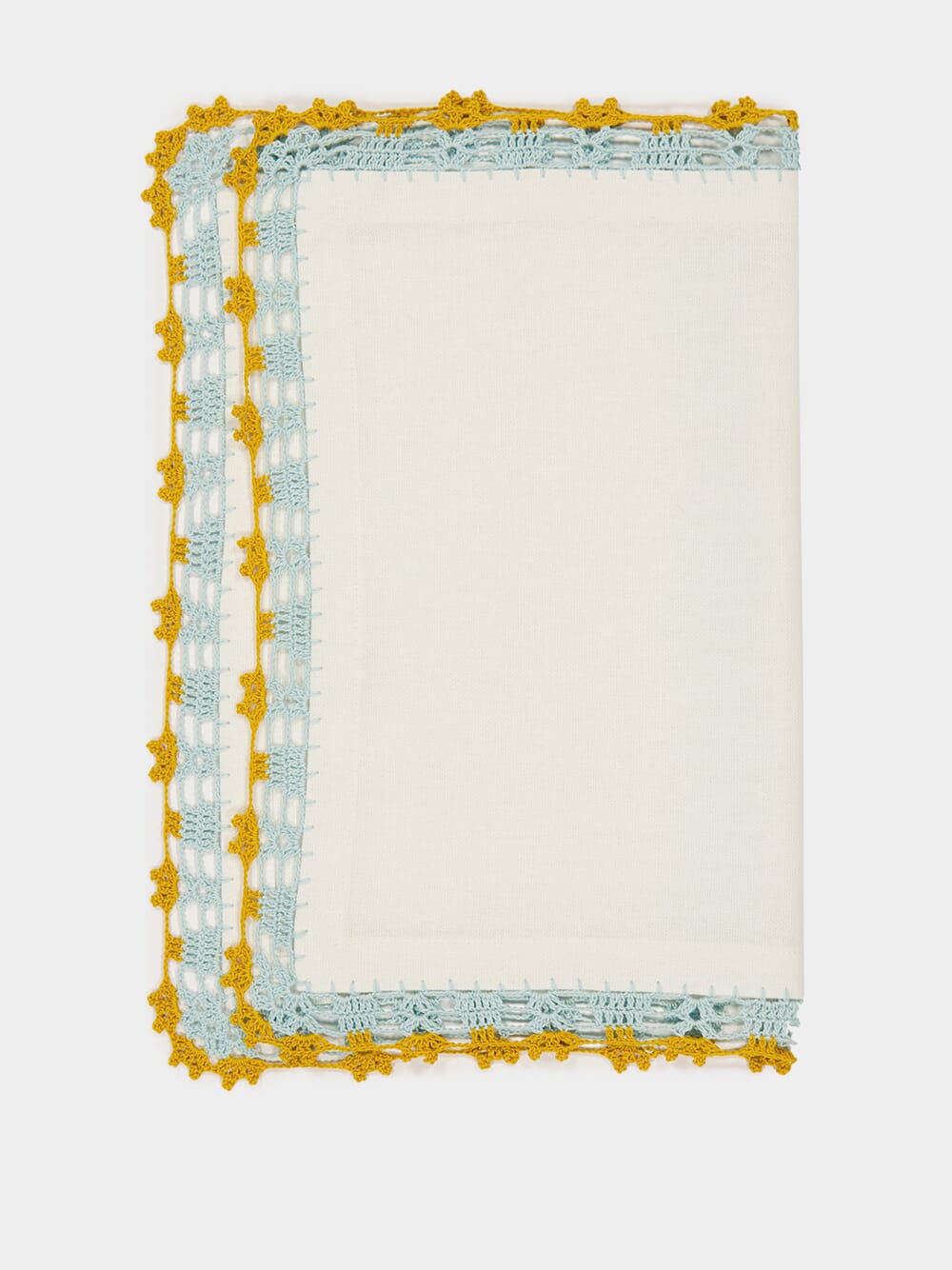 Leonor Turquoise and Camel Linen Placemat