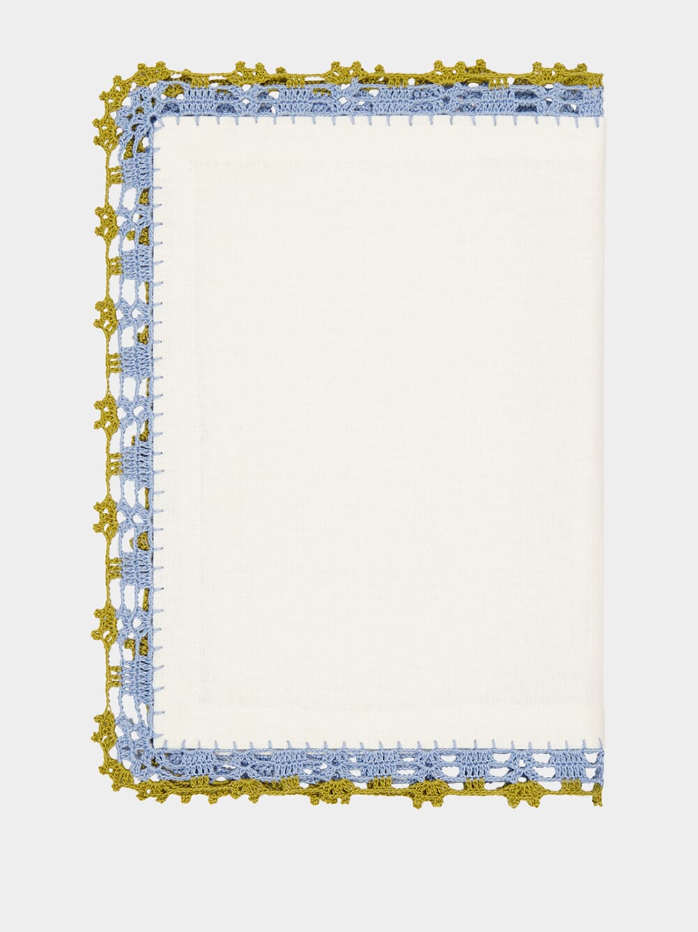 Leonor Blue and Green Linen Placemat