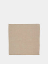 House of Capricorn Hand-Embroidered Viana Beige Linen with Beige Embroidery Placemat and Napkin Set