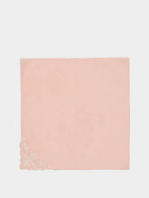House of Capricorn Hand-Embroidered Santana Pink Cotton Napkin