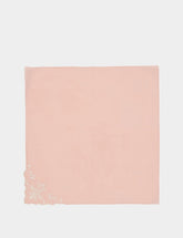 House of Capricorn Hand-Embroidered Santana Pink Cotton Napkin