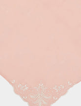 House of Capricorn Hand-Embroidered Santana Pink Cotton Napkin