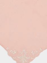 House of Capricorn Hand-Embroidered Santana Pink Cotton Napkin